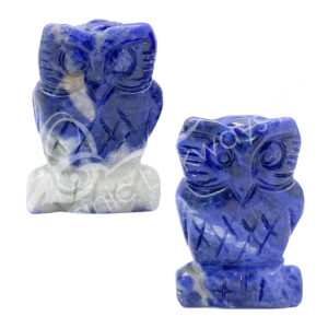 Sodalite Owl Carving