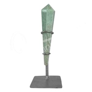 Amazonite Double Terminated Point on Silver Stand