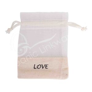 White Organza Love Bag
