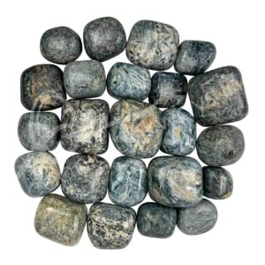 Polished Blue Ky;anite with Quartz Pebbles