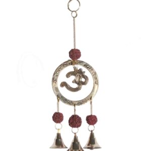 Om with Rudraksha & Bells Hanging