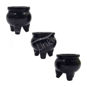 Black Obsidian Magic Cauldron Carving
