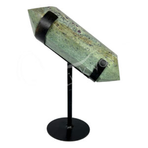 Ruby Zoisite Double Terminated Point on Metal Stand