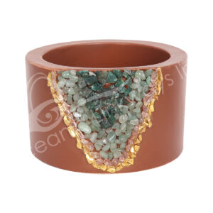 Emerald & Crystral Quartz Smudge Pot