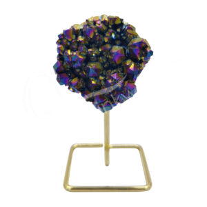 Black Rainbow Crystal Quartz Cluster
