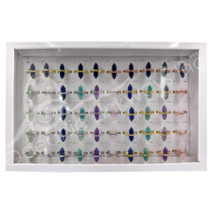 Faceted Mixed Stones Adjustable Point Ring (Tray of 50)