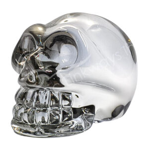 Gray Iridescent Glass Skull