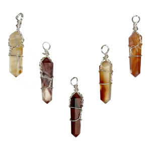 Carnelian Wire Wrapped Pendant