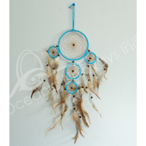 Turquoise Dreamcatcher with Natural Feathers