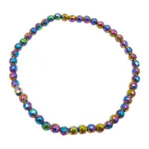 Faceted Rainbow Hematite Bracelet