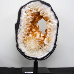 Citrine Ring Specimen on Metal Stand