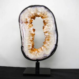 Citrine Ring Specimen on Metal Stand