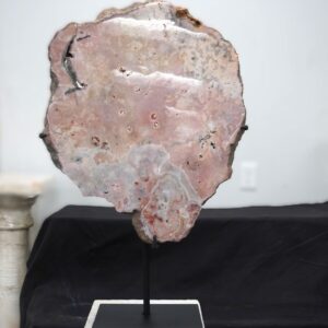 Pink amethyst Specimen on Metal Stand