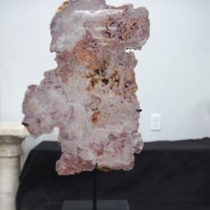 Pink amethyst Specimen on Metal Stand