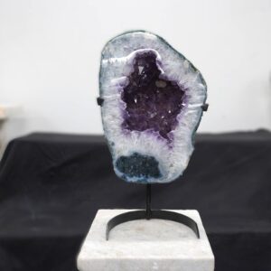 Amethyst Geode on Metal Stand