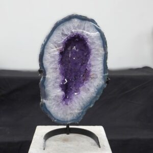 Amethyst Geode on Metal Stand