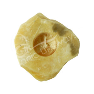 Yellow Zebra Calcite Top Polished Tealight Holder