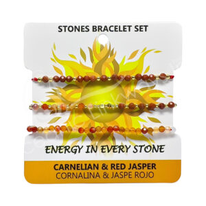 Carnelian & Red Jasper Adjustable Bracelet