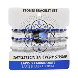 Lapis & Labradorite Adjustable Bracelet