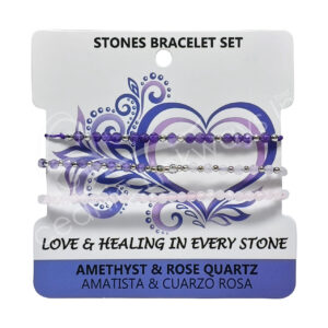 Amethyst & Rose Quartz Adjustable Bracelet