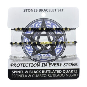 Spinel & Black Rutilated Quartz Bracelet