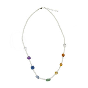 Chakra Mother of Pearl Adjustable Necklace