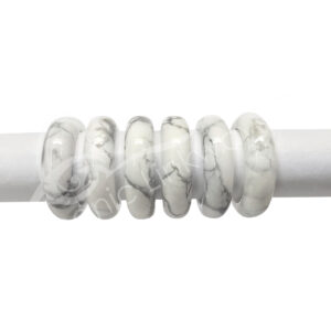 Howlite Plain Dome Ring Size 6