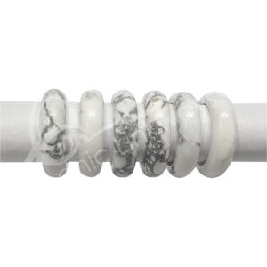 Howlite Plain Dome Ring Size 7