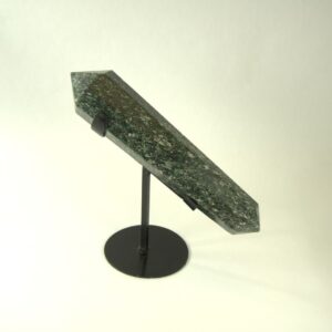 Emerald in Matrix Double Terminated point on Metal Stand