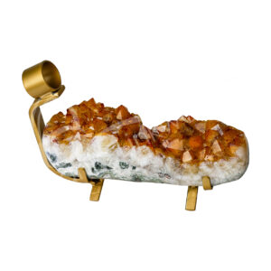Citrine Druse Wine Bottle Holder