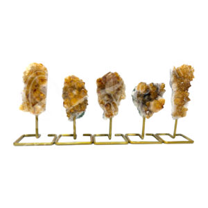 Citrine A & B Druse on Metal Stand