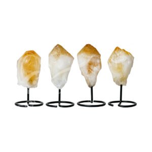 Citrine Point on Black Metal Stand