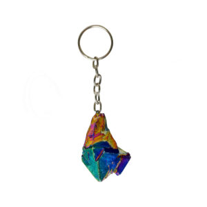 Amethyst Plated Rainbow Titanium Keychain