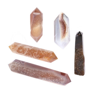 Druzy Agate Double Terminated Point