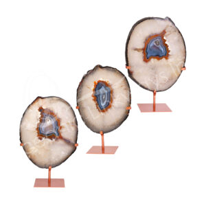 Agate Slice on Metal Stand
