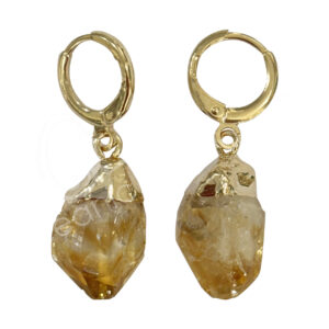 Natural Citrine Point Earrings