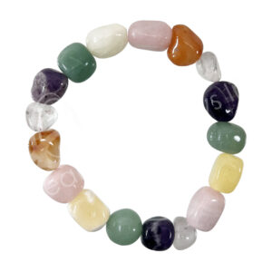 Mixed Stone Tumbled Stone Bracelet