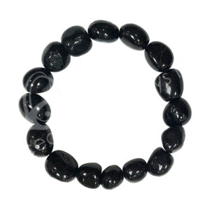 Black Tourmaline Tumbled Stones Bracelet