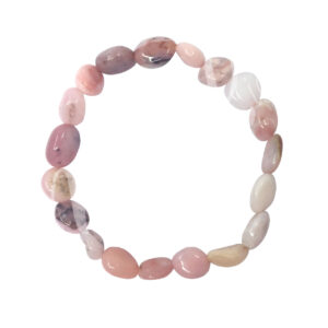 Pink Opal Tumbled Stones Bracelet (8-10 mm)