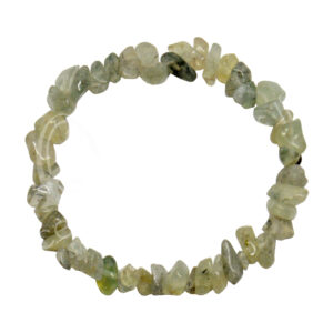 Prehnite with Rutile Chips Bracelet