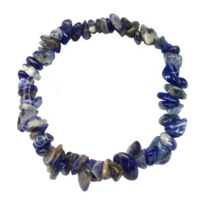 Sodalite Chips Elastic Bracelet (5-8 mm) 7.5"