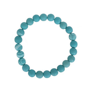 Indian Synt. Turquoise Elastic Bracelet (7-8 mm) 7.15-7.25"
