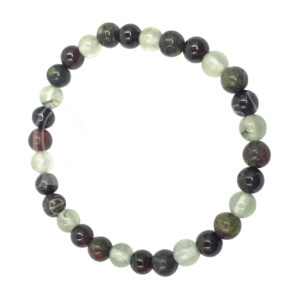 Garnet, Dragonblood Jasper and Prehnite Bracelet (6-6.5 mm)