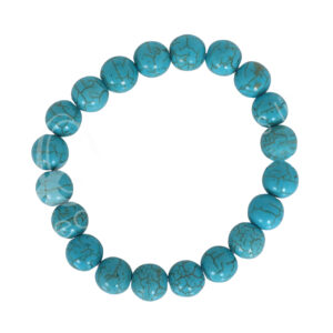 Indian Synt. Turquoise Bracelet (9-10 mm)