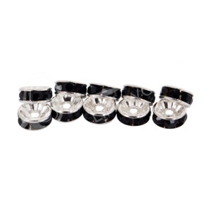 Black Spacer Metal Beads