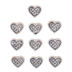 Metal Celtic Heart Beads