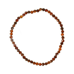 Bracelet Orange Garnet Faceted