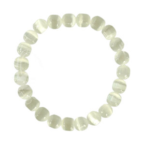 Selenite Tumbled Stones Elastic Bracelet