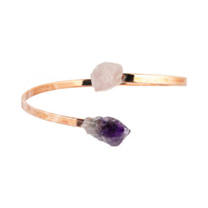 Amethyst & Rose Quartz Adjustable Bracelet