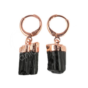Natural Black Tourmaline Earrings